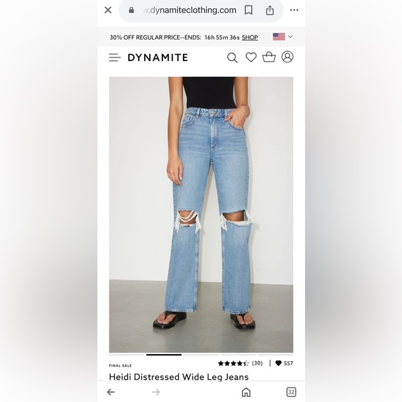 Dynamite Heidi Wide Leg - SOLD OUT ONLINE - Picture 1 of 5